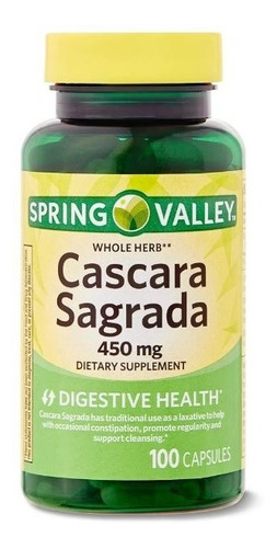 Cascara Sagrada 450mg 100 Caps Laxante Estreñiento Spring Va