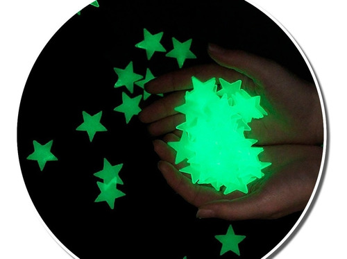 50 Estrellas Fluorescentes Fosforescentes Brillan Oscuridad