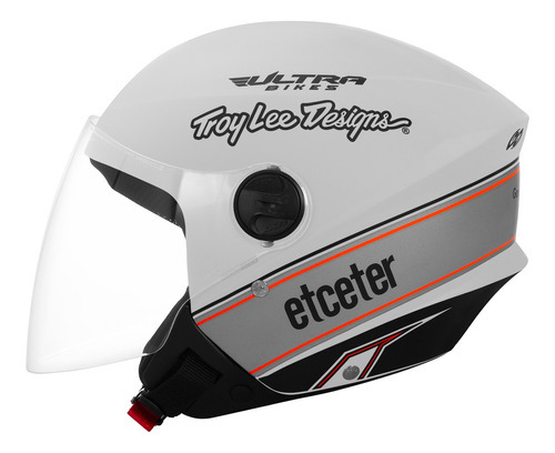 Capacete Etceter Open Power Brands Fosco Unissex Rosa Cor Branco Tamanho do capacete 56