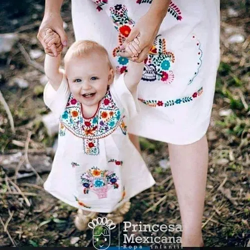 Vestido Niña Artesanal Mexicano Bordado A Mano