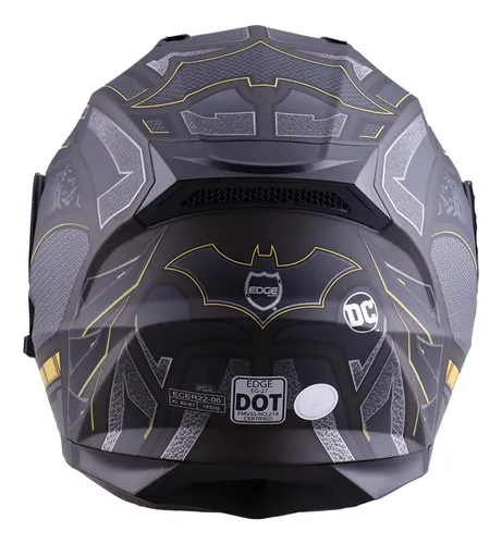 Casco Abatible Batman Edge Dc Comics Certificado Dot Moto