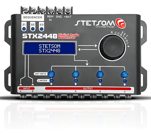 Processador de Áudio Digital Equalizador CROSSOVER Automotivo Ste...