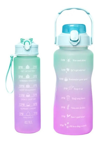 Botella De Agua Motivacional 2litros Y 900ml