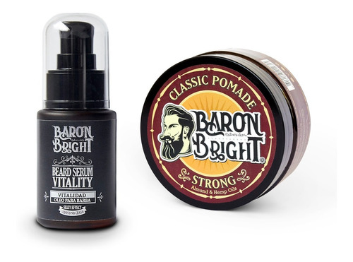 Pack Barba Y Cabello Baron Bright Cera Fuerte Aceite Vitalid