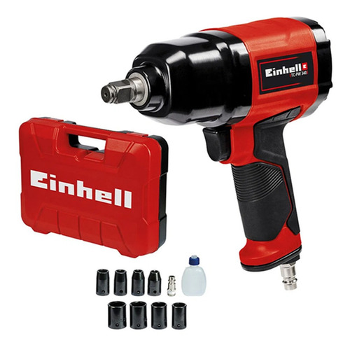 Pistola Llave Impacto Neumatica 340nm Tc-pw 340 Einhell Color Rojo