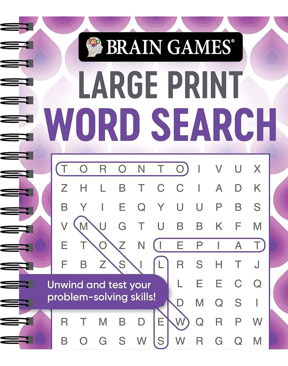 Livro Brain Games - Large Print Word Search (swirls) - Ing