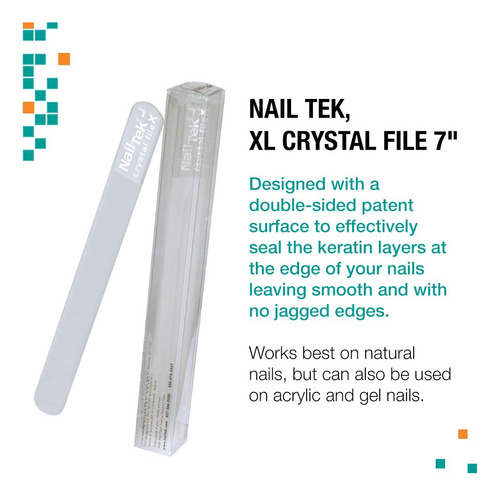 Nailtec Crystal Lima De Uñas Xl, 1.0 Unidades Nail Tek