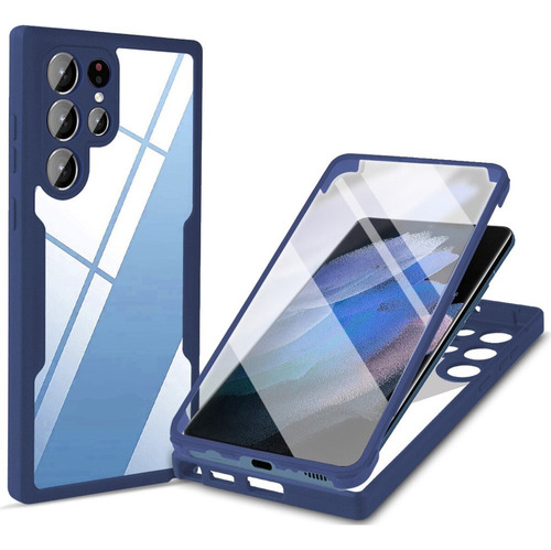 Funda Transparente For Samsung 360 Clear S21 S22 S23 Plus U