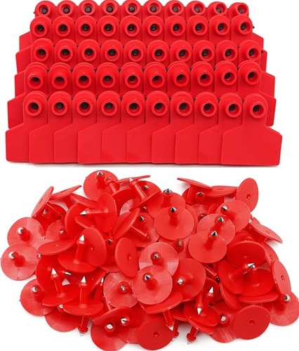 Pack X 100 Crotal Arete Para Cerdo 4x5 Cm Sin Numerar