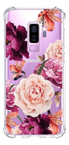 Funda Para Samsung Galaxy S9 Plus 6.2 In Flores Transpare...