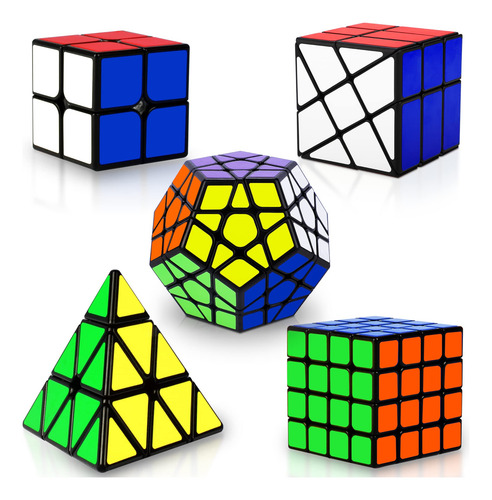 Juego De 5 Cubos De Velocidad, Rompecabezas 2x2, 3x3, 4x4 Color De La Estructura