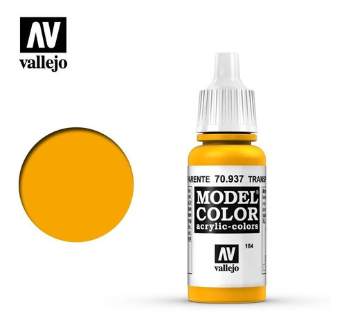 Imagen 1 de 5 de Vallejo 70937 Model Color Amarillo Transparente Acrílico Lp