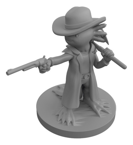 Miniaturas Dnd: Axolotl Gunslinger