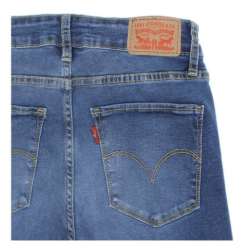 Imagem 3 de 3 de Calça Jeans Azul Feminina Cintura Alta Skinny Levi's 29063