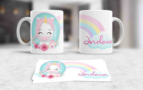 Tazas De Unicornio Personalizada Con Nombre, Ideal Souvenir 