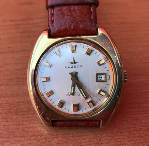 Antiguo Reloj Vintage Dugena Tropica Automático Años 70