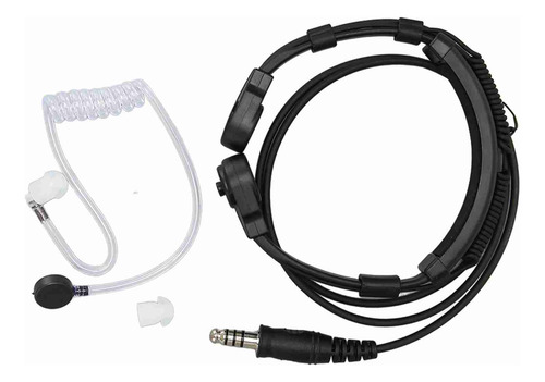 Auriculares Throat Mic, 7.1 Mm, Conector Finger Ptt, Portáti