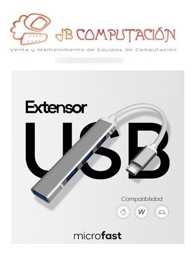 Concentrador / Hub Usb 3.0 Conexión Tipo C