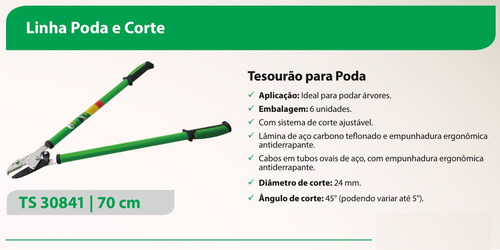 Imagem 2 de 2 de Tesourão Para Poda Ajustável Trapp Ts 30841