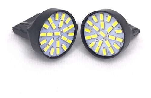 Par Ampolletas Led T20 7443 7440 Blanco 22 Smd 