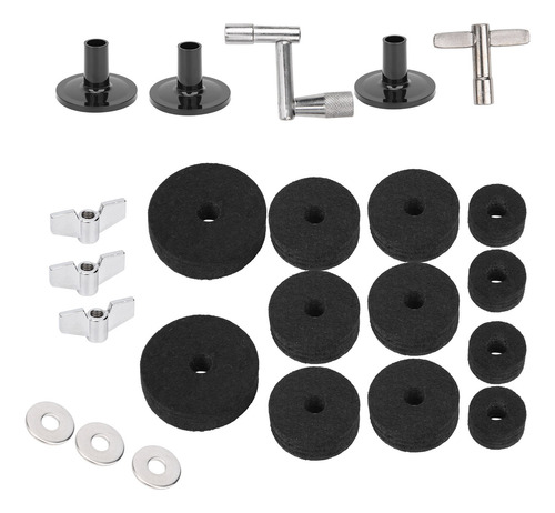 23pcs Kit De Platillo De Almohadilla De Tambor Sin Deslizami