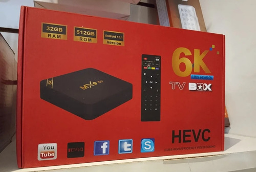 Tv Box 6k Hdmi Android --el Más Rápido Negro