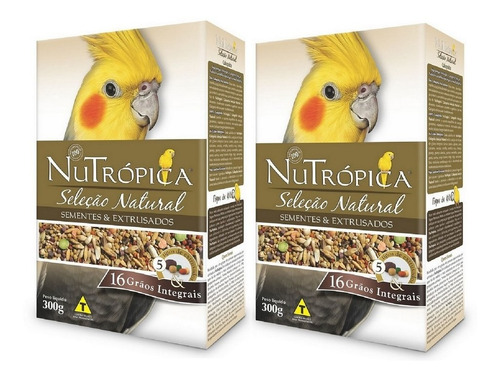 Kit 2 Unidades Ração Sel. Natural Calopsita 300g Nutrópica