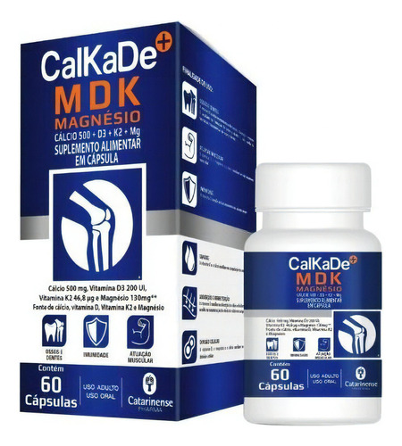 Calkade Mdk Magnésio 60 Caps - Catarinense Pharma Sabor Sem sabor