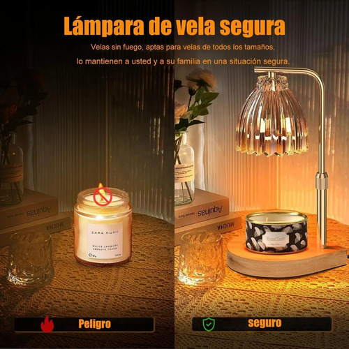 Lámpara Calentadora De Velas Aromáticas Regulable Con Tempor