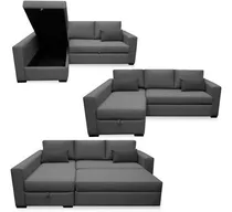 Comprar Juego Sofa Sillon Cama Esquinero 3 Cuerpos Chenille 