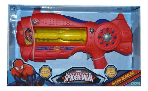 Pistola Ultra Blaster Spiderman Ditoys Luz Juguete 