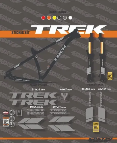 Lot De Décalcomanies Personnalisées Trek Postal - Neuf, Pour Vélo, Collection