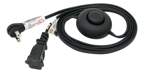 Firmerst Cable Extension Para Interruptor Pie 6 Color Negro