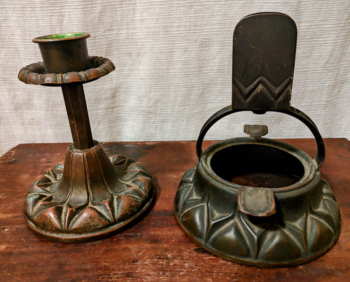 Antiguo Juego De Candelero Y Servilletero Alemán (Usado)