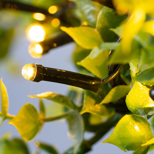 Serie De Luces Navideñas 300 Leds (13.5m) Con 8 Modalidades Luces Cálida