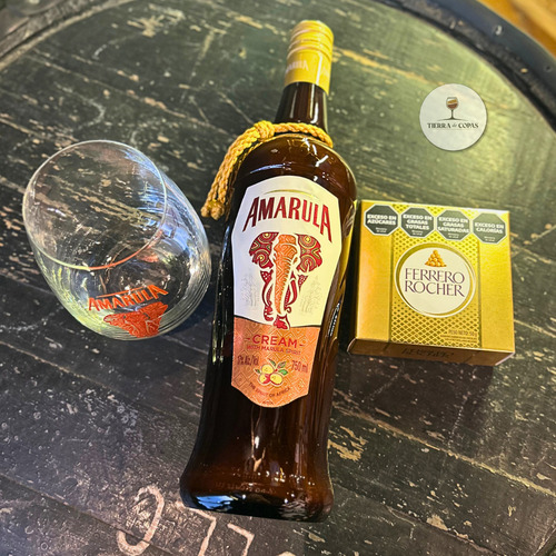 Combo Licor Amarula 750ml + Vaso + Chocolate Ferrero Rocher