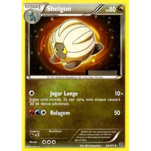 Shelgon - Pokémon Dragão Incomum 63/101 - Pokemon Card Game