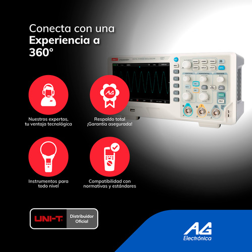 Osciloscopio Digital 200 Mhz, 2ch/analog, Uni-t Utd2202cex+
