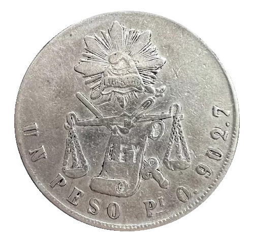 Peso Balanza Original Plata San Luis Potosí Pi O 1872