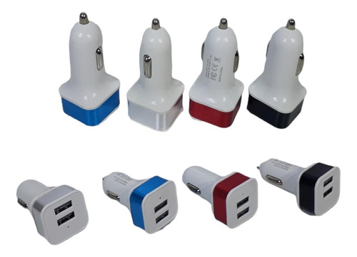 Cargador Cabezal 2 Entradas Usb Para Auto Doble Plastico