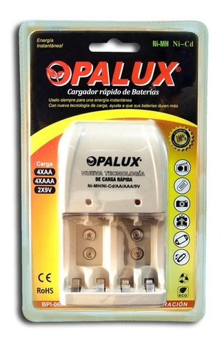 Cargador De Baterías Recargables 9v/aa/aaa Bpi-0604 Opalux