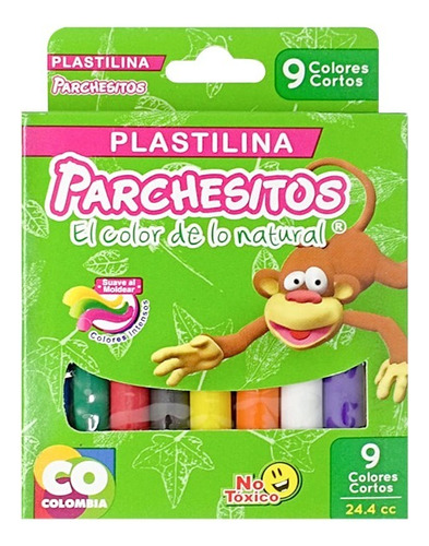 Plastilina Parchesitos Pequeña X9 Colores
