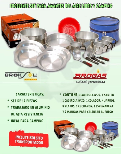 Marmita Familiar P/4 Personas 17 Pzas.c/bolso.