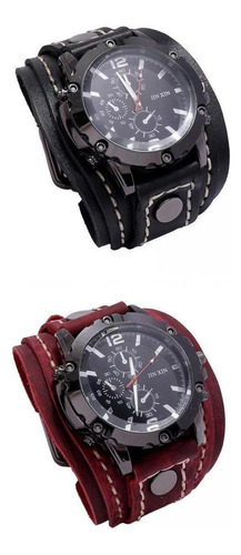 Nuevo 2 Relojes De Pulsera For Hombre, Brazaletes Cómodos Y