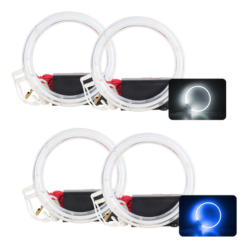 Ojo De Angel Aro Luz Neon Para Faros Tipo Bmw Azul 9cm