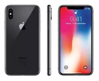 iPhone X Space Gray 64gb Funda Glass Premium 100% Bat Tipo A