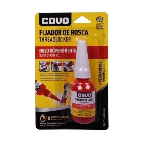 Fijador De Rosca Rojo Extra Fuerte 10g Covo X 3 Unidad