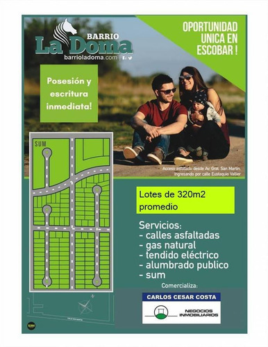 Imagen 2 de 12 de Lotes Venta Escobar La Doma