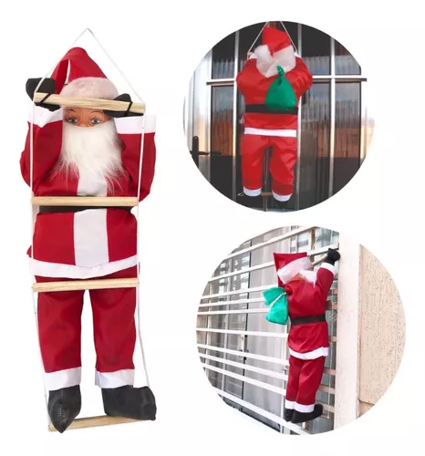 Boneco Papai Noel Tradicional na Corda - 90cm