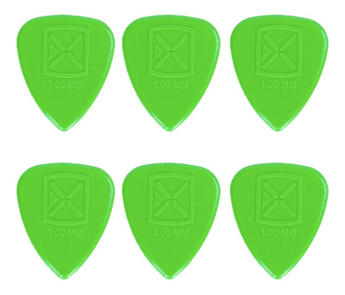 Kit 6 Palheta P/ Guitarra Violão Ibox 1.0mm Verde Green